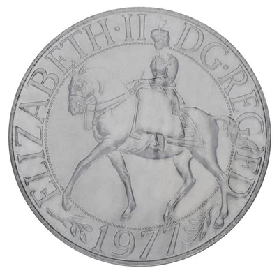 United Kingdom 25 pence 1977 F-VF (KM # 920) - Image 1 of 2