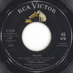 LORNE GREENE The Man / Pop Goes The Hammer RCA VICTOR 47-8490 VG- 45 1965 7" Pop - Picture 1 of 4
