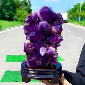 7.96LB Natural Amethyst geode quartz clustercrystal specimen Healing - Picture 1 of 14