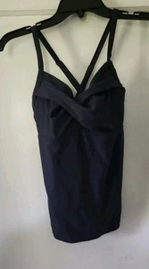 Athleta Blue Twister Tankini Oberteil Badeanzug 32 D/DD  - Bild 1 von 4