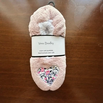 Zapatillas para mujer Vera Bradley Cozy Life "Mon Amour Floral Heart" talla M 7/8 nuevas Foto 1 de 4