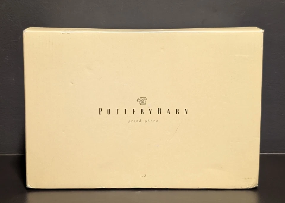 Teléfono fijo retro Pottery Barn Grand rojo botón giratorio - NUEVO EN CAJA Foto 1 de 4