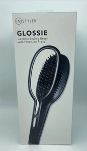 Instyler Glossie Ceramic Styling Hair Straightening Brush, Black - Picture 1 of 4