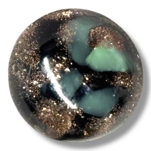 um 1870 antiker Briefbeschwerer Glasknöpfe 11 mm Goldstein Metallschaft 4er Set - Bild 1 von 4