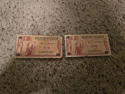 Military Payment Certificate (2) Five Cents, Series 692  - Image 1 of 2