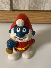 Schleich Smurf Santa Claus Papa Vintage Christmas Figure Toy PVC Figurine 1981 