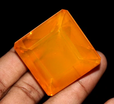 700 Ct+ Natural Orange Opal Radiant Cut Welo Australian Certified Untreated Gems - Image 1 of 4