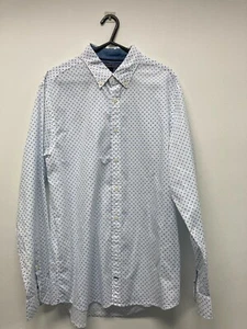 Camicia bianca Tommy Hilfiger New York Fit LS CON FANTASIA TAGLIA M NUOVA CON ETICHETTE - Foto 1 di 4
