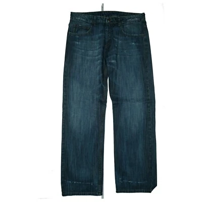 Signum Hombre Vaqueros Destroyed Relax Comodidad W34 L34 Used Look Azul Oscuro - Imagen 1 de 4