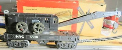 MARX Trains  New York Central NYC Deluxe 8 wheel Crane Car 5590 w/ Box - Image 1 of 4