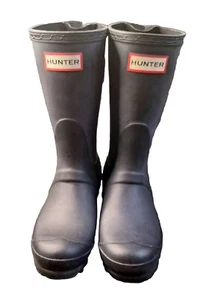 Hunter Original Back Adjustable Short Boot Black Women's Size 6 - Picture 1 of 16