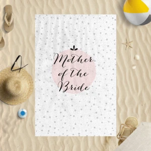 58x39" Polka Dot Mother Of The Bride Microfibre Beach Towel Summer Holiday Gift - Picture 1 of 1
