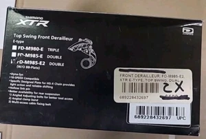 new Shimano XTR FD-M985-E2 E-Type FRONT DERAILLEUR 2x10-speed w/o Plate - Picture 1 of 2