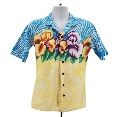 Vintage Kennington Mens Large Hawaiian Shirt Tropical Floral Multicolor Button - Image 1 of 4