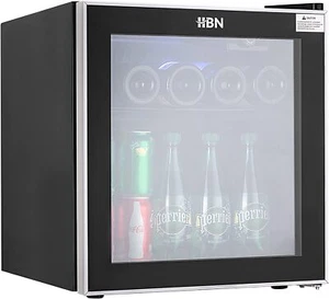HBN Beverage Refrigerator - 1.6Cu Ft/60 Can Drink Cooler With Adjustable Shelves - Picture 1 of 9