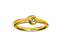 Ring Brillant 585 Gold 14k, Roségold Top Cape Diamant mattiert Modern - 20620 –