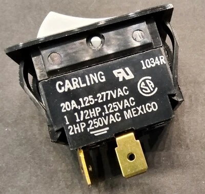 CARLING TECHNOLOGIES TIGK721-6S-WH-NBL/ON-OFF CARLING TECH TOGGLE SWITCH