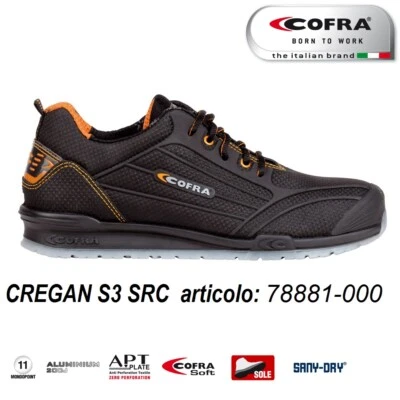 Scarpa Antinfortunistica Cofra CREGAN S3 SRC pelle antiabrasione, idrorepellente - Immagine 1 di 4