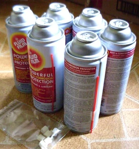 6 Pack Fluid Film AS11 Rust & Corrosion Inhibitor Spray – No Caps, All Full 15oz - Bild 1 von 2