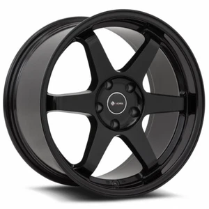 19x9.5 Vors TR37 5x112 +22 Gloss Black Wheels (Set of 4) - Picture 1 of 3