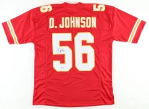 Derrick Johnson Signed Kansas City Chiefs Jersey (PSA) 4xPro Bowl Linebacker - Picture 1 of 6