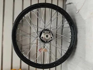 Black Front Spoke Wheel Harley Wide Glide Softail Springer 2.15x21 1973-99 FXWG - Picture 1 of 10