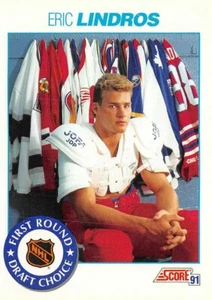 1991-92 Score American #356 Eric Lindros/1991 1st Rd Draft Choice - Picture 1 of 2