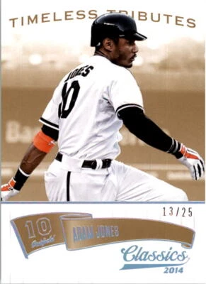 2014 Classics Timeless Tributes Gold #1 Adam Jones /25 - NM-MT - Image 1 of 2