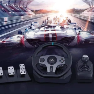 PXN Racing Gaming Steering Wheel Set With Car Driving Pedal For PS4/Xbox/Switch - Picture 1 of 13