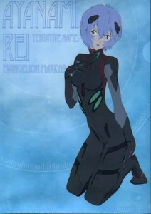 clear file folder promo Neon Genesis Evangelion EVA anime Lawson Ayanami Rei - Picture 1 of 2