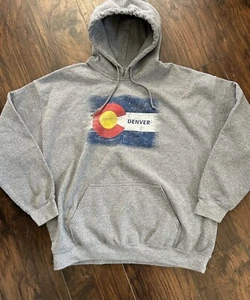 Denver Sweatshirt Hoodie XL Heather Gray - Picture 1 of 3