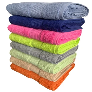 Toallas de algodón turco súper suaves felpa paño facial mano toalla de baño sábana 600 gsm - Imagen 1 de 24