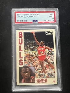 1992 Topps Archives #52 Michael Jordan Bulls HOF Legend Psa 9 Mint - Picture 1 of 2