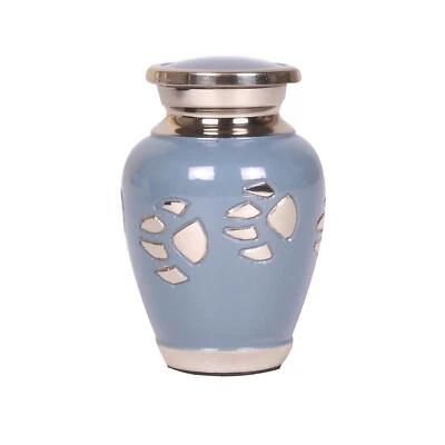 Pet Keepsake Mini Pet Ashes Urn  Cat Dog Funeral Memorial Small Token Urn Grey - Image 1 of 2