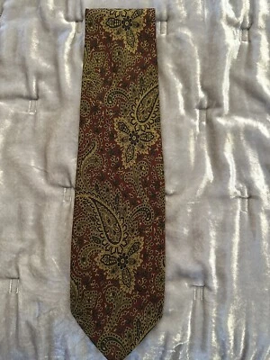 LUCIANO BARBERA PAISLEY 印花 100% 真丝经典男式领带。 意大利制造 — 第 1/4 张图片