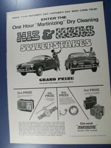 1969 VW Volkswagen Karmann Ghia mid-size-mag car contest ad- win HIs & Hers - Picture 1 of 1