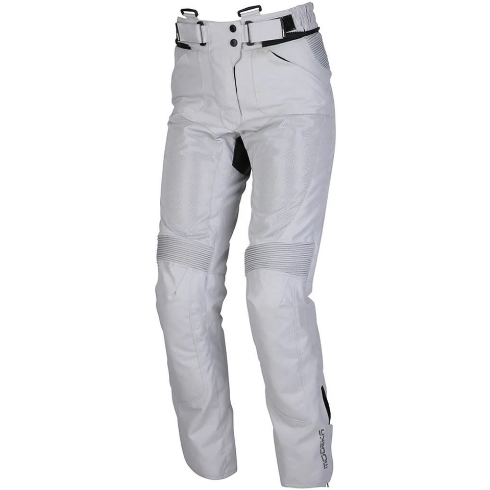 Modeka Damen Motorrad Hose Veo Air Lady - Sommer Textil Hose hellgrau Gr. 42
