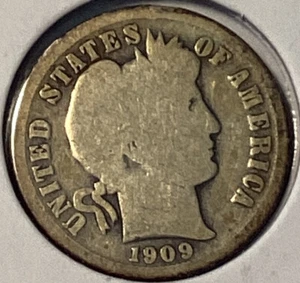 1909 D Barber Dime - Picture 1 of 2