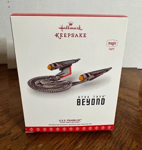 Hallmark Keepsake 2017 Star Trek Beyond USS Franklin Christmas Ornament Magic - Picture 1 of 3