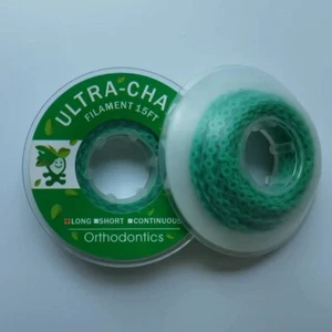 2 PCS Green Braces Elastic Chains Long - Dental Power Chain Orthodontics - Picture 1 of 4