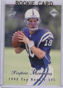 Tarjeta de novato Peyton Manning 1998 Colts RC fútbol americano Denver Broncos #18 ¡Retirado! - Imagen 1 de 2