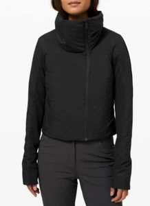 Chaqueta de ciudad elegante acolchada corta negra Lululemon US12 UK16 XL *EN MUY BUENA CONDICIÓN* £180 - Imagen 1 de 13