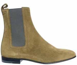 BALLY Breston Suede Olive Green Leather Chelsea Boots UK 5 / US 6 BNWT RRP £699 - Picture 1 of 12