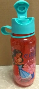 DISNEY PRINCESS RULE CON STILE BOTTIGLIA ACQUA BIBITA SIGILLABILE PLASTICA ROSA D2 - Foto 1 di 3