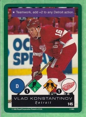 1995-96 Playoff One on One Challenge #145 Vlad Konstantinov Detroit Red Wings - Image 1 of 2