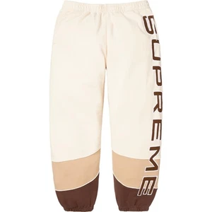 Supreme Paneled Sweatpant Cotton Joggers Size Large Sweatpants in Natural SS25 - Picture 1 of 6