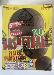 1990-91 Fleer Basketball Card Wax Pack Box NBA Michael Jordan 36 Packs BBCE. - Bild 1 von 2
