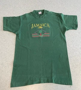 Vintage Hunter Green Embroidered Jamaica T-Shirt—Medium - Picture 1 of 4