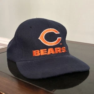 Vintage 90's Chicago Bears Hat Snapback Starter Eastport Cap 100% Wool NFL Rare - Picture 1 of 8