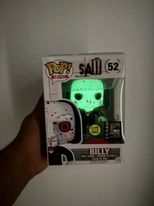 Funko POP! Billy from Saw (52) Glow-in-the-Dark SDCC Special Edition bloody face - Picture 1 of 9